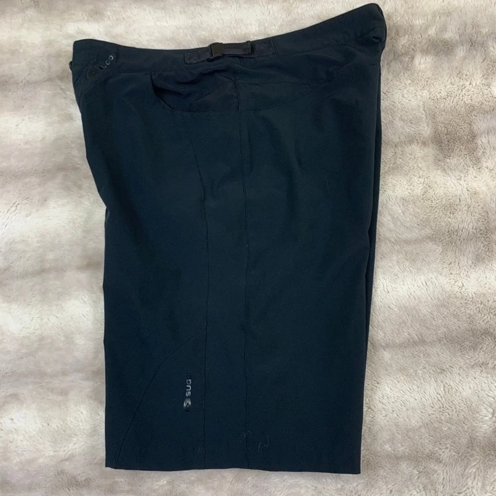 Sugoi Men Black Mountain Bike Shorts Adjustable Waist Performance Cycling Size M